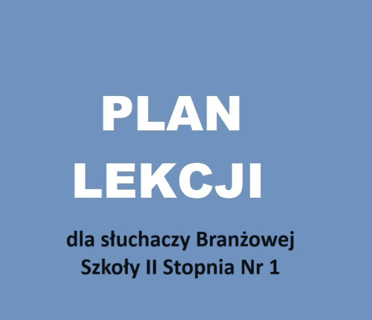 Plan zajęć dla słuchaczy BS II Stopnia